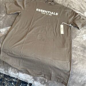 Fear of God Essentials Taupe Short Sleeve TShirt dress